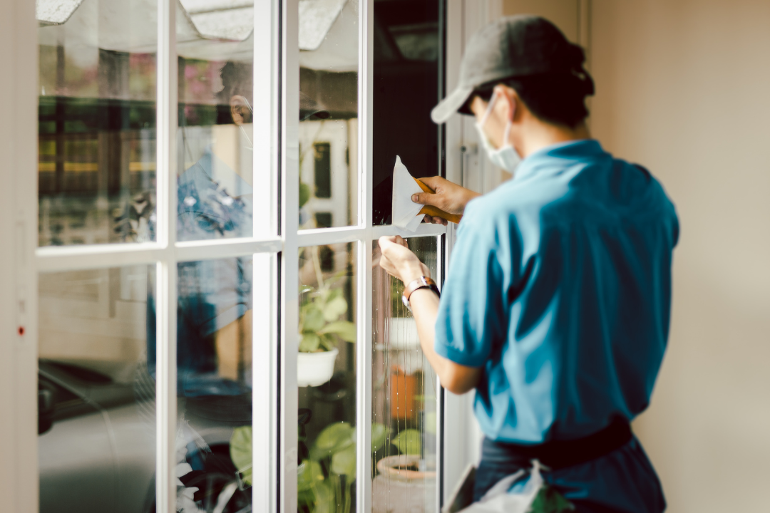 Home window film reducing heat and glare